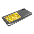 Miniatyrbillede 10 af 10: Samsung Galaxy A70 - Stötdämpande Silikonskal med Korthållare Transparent/Genomskinlig