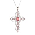 Miniatyrbillede 3 af 8: Elegant Hög Kvalitet Hållbart Kors Halsband Silver
