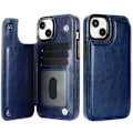 Pikkukuva 3 / 11: Kestävä nahkakotelo iPhone 15 Plus -puhelimeen Svart