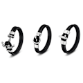 Miniatyrbillede 6 af 6: Stilsäkert Äkta Läder Rostfritt Stål Armband TYPE-A