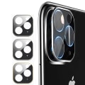 Pikkukuva 7 / 11: iPhone 11 Pro Max Kameralinsskydd i Härdat glas + Metalram Svart