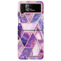 Pikkukuva 3 / 7: Samsung Galaxy Z Flip 4 - Elegantti suojakotelo (marmorikuvio) Blå