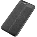 Pikkukuva 7 / 11: Huawei Y6 2018 - Smidigt Litchi-Läder Design Skal Svart Svart