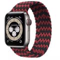 Elastisk Apple Watch Rem 42mm/44mm/45mm/49mm Svart/Röd Large