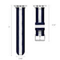 Miniatyrbillede 8 af 11: Nylonarmband från LEMAN till Apple Watch 3/2/1 42mm Blå-Grön