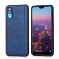 Stilrent Smidigt Pu-Läder Skal - Huawei P20 Blå Blå