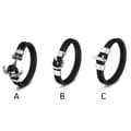 Miniatyrbilde 5 av 6: Stilsäkert Äkta Läder Rostfritt Stål Armband Type-B