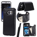 Miniatyrbilde 5 av 11: Samsung Galaxy S7 Edge - Elegant Plånboksskal Rosaröd