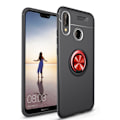 Pikkukuva 1 / 11: Auto Focus Skyddande Skal Ringhållare - Huawei P20 Lite Svart/Röd