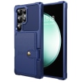 Miniatyrbild 3 av 11: Elegant Plånboksfodral Läder med Fäste för Samsung Galaxy S24 Ultra Marinblå