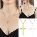 Miniatyrbild 11 av 11: Exklusivt Bekvämt Hög Kvalitet Kors Halsband Diamant Guld DIAMANT
