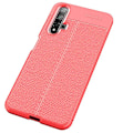 Miniatyrbild 10 av 11: Huawei Nova 5T - AUTO FOCUS Litchi Design Skyddsskal Mörkblå