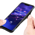 Miniatyrbilde 6 av 11: Stilsäkert Hybridskal med ringhållare för Huawei Mate 20 Lite Grå Grå