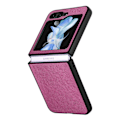 Miniatyrbillede 1 af 11: Galaxy Z Flip 5 - Elegant Litchi-mönstrat skal Purple