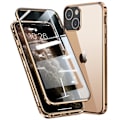 Pikkukuva 1 / 11: iPhone 15 - Skyddande Magnetiskt Dubbelsidigt Skal Guld