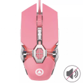 Miniatyrbilde 2 av 3: Gamingmus Silent LED Ergonomisk Rosa Rosa
