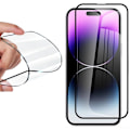 Miniatyrbillede 3 af 11: iPhone 15 Plus - 3-Pack Keramiskt Skärmskydd HD 0,3mm Transparent, Svart Ram