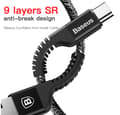 Miniatyrbild 4 av 11: BASEUS Type-C-kabel (Android) Snabbladdning/Anti-Break Röd Röd