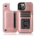 Pikkukuva 10 / 11: iPhone 13 Pro - Stilsäkert NKOBEE Skal med Korthållare Roséguld