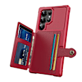 Pikkukuva 1 / 11: Samsung Galaxy S24 Ultra - Elegant Plånboksfodral Läder i Snygga Färgval Röd