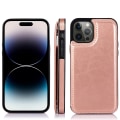 Pikkukuva 1 / 11: Elegant Skyddande läderfodral för iPhone 15 Pro Max Pink gold