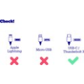 Pikkukuva 3 / 3: USB-C Laddkabel/1M/2.4A