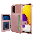 Miniatyrbillede 1 af 6: Samsung Galaxy A52 - Praktisk beskyttelsescover med kortholder Roséguld