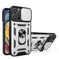 Miniatyrbillede 1 af 11: iPhone 14 Pro Max - Maximalt Skydd Med Praktisk Ringhållare Silver