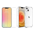 Miniatyrbild 2 av 11: iPhone 14 Plus - 1 Set Stötdämpande Silikonskal med Skärmskydd Genomskinlig