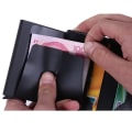 Miniatyrbillede 4 af 11: Eksklusiv Design-kortholder (RFID & NFC Beskyttelse samt GSA) Mörkbrun