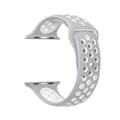 Miniatyrbillede 1 af 11: Apple Watch 38mm - Praktiska Silikonarmband från NORTH EDGE Grå/Vit L