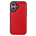 iPhone 16 Stilrent Skal med Kortfack Röd