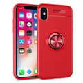 Auto Focus Skal med Ringhållare - iPhone XS MAX Röd/Röd