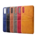 Miniatyrbillede 3 af 10: Beskyttende Smart Cover med Kortlommer (Suteni) - Huawei P30 Brun