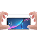 Pikkukuva 6 / 11: iPhone XR Skärmskydd 2.5D med Ram 9H HD-Clear Screen-Fit Svart