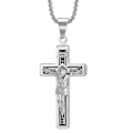 Miniatyrbilde 3 av 4: Exklusivt Jesus Kors Halsband Guld/Silver