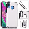 Skal med Kortfack - Samsung Galaxy A40 Vit