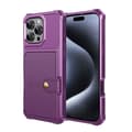 iPhone 16 Pro - Elegant Skyddande Skal med Kortfack Lila
