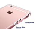 iPhone 6/6S Plus - Stilren Bumper i Aluminium och Silikon Roséguld