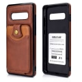 Pikkukuva 3 / 11: Samsung Galaxy S10 Plus - Praktiskt Stilrent Skal med Korthållare Grå