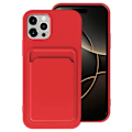 Miniatyrbild 1 av 11: iPhone 16 Pro - Genomtänkt Floveme Skal med Korthållare Röd