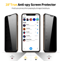 Pikkukuva 2 / 4: iPhone 11 Pro Max - Anti-Spy Härdat Glas Skärmskydd Genomskinlig