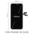 Miniatyrbilde 4 av 11: LCD & Pekskärm Digitizer AAA+++ iPhone XS Svart
