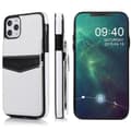 iPhone 12 Pro Max - Stilsäkert Praktiskt Skal med Korthållare (LEMAN) Vit