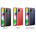 Pikkukuva 7 / 9: Samsung Galaxy A21S - Stilsäkert Litchi-Design Skal Mörkblå