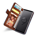 Miniatyrbilde 2 av 11: Samsung Galaxy S9+ Klassiskt Fodral i Retro-look (PU-Läder) Blå Blå