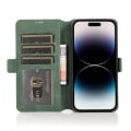 Miniatyrbilde 1 av 11: iPhone 15 Plus - Elegant Flip Wallet Skinnfodral Green