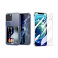 Miniatyrbillede 2 af 11: iPhone 13 Pro Max - Skal med Korthållare & Hydrogel Skärmskydd Genomskinlig