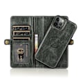 Pikkukuva 1 / 11: iPhone 15 Pro - Elegant Plånboksfodral i Lyxigt Läder med Korthållare Grön