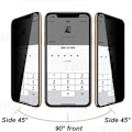 Pikkukuva 5 / 11: iPhone X/XS Skärmskydd Anti-Spy HD 0,3mm Svart